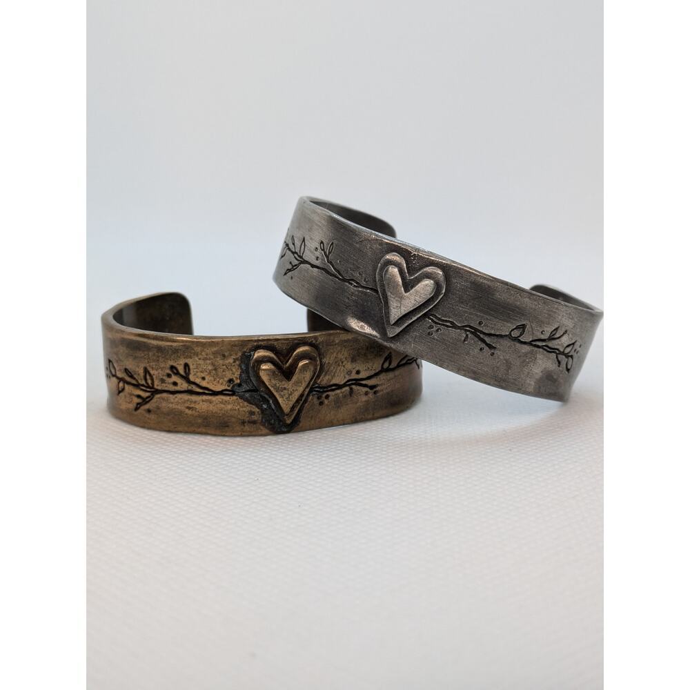 2 Lisa Leonard "Let Love Grow" Cuffs Bracelets Bundle! Silver & Gold